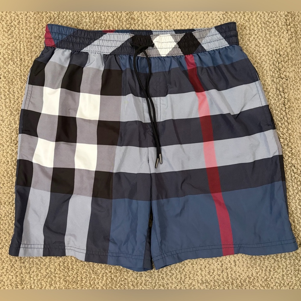 Men’s Burberry Check Swim Shorts
